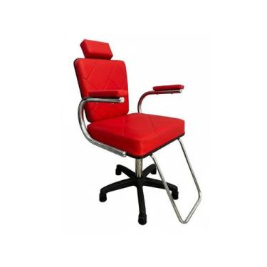 Imagem de Cadeira Profissional para Cabeleireiro e Barbeiro Confortável Pistão a