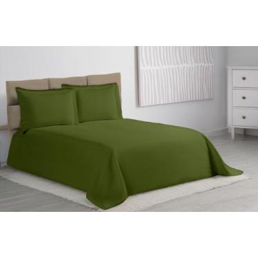 Imagem de Cobre Leito Solteiro 2 Peças Piquet Favinho - BEM ME QUER , Verde Musg