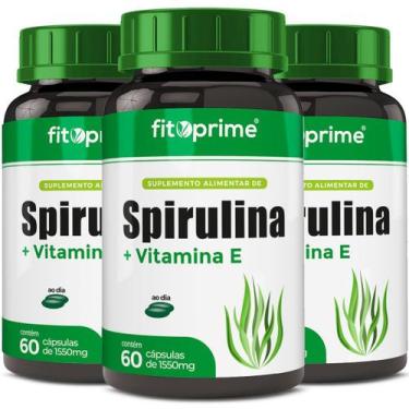 Imagem de Kit 3x Spirulina Premium com Vitamina E 60 cápsulas - FitoPrime