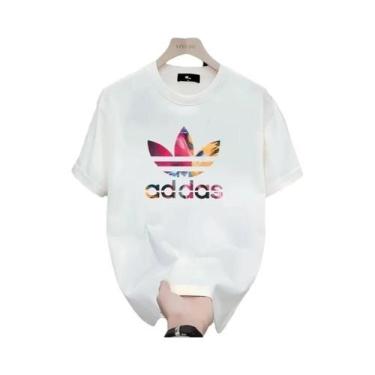 Imagem de Camiseta Masculina Slim Fit De Algodão Verão 2025 Manga Curta Gola Red