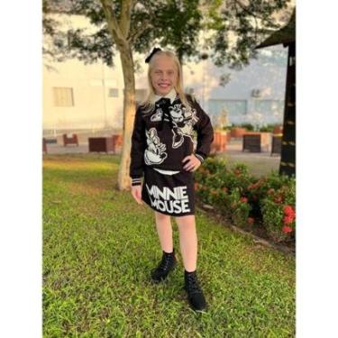 Imagem de Conjunto Blusão e Saia Tricô Minnie Brincando Animê-Feminino