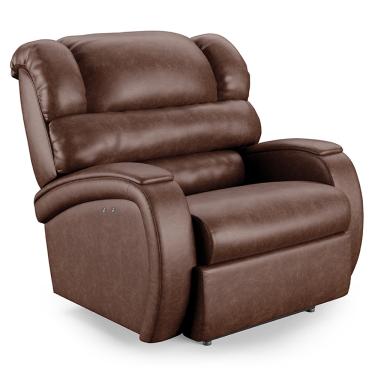 Imagem de Poltrona do Papai Reclinável Napoli Power Touch Massagem PU Marrom Brilho FH1 - D'Rossi