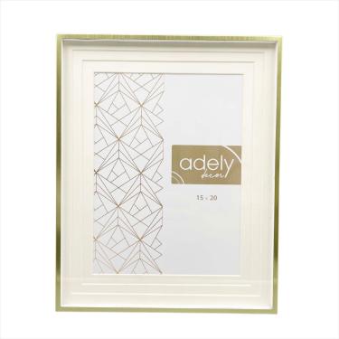 Imagem de Porta Retrato Vidro Paspatur Borda Dourada 15 x 20 cm