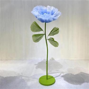 Imagem de Flores artificiais gigantes, decorações florais de seda grandes para casamentos, vitrines e adereços de fotografia - Perfeito para fundos de eventos e exibições