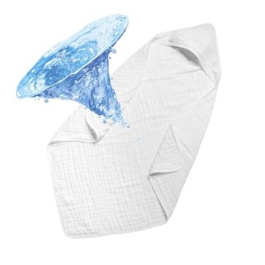 Imagem de Toalhas de bebê com capuz - Toalha de banho para bebê de algodão de 89 x 89 cm, roupão de banho unissex de secagem rápida para 0-3 anos de idade, hora do banho, chuveiro, spa, dia, praia, viagem, casa