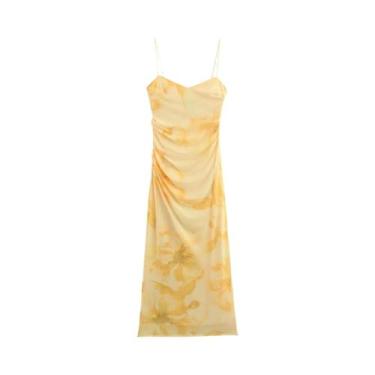 Imagem de Vestido Amarelo Manteiga sem alça Sem Mangas Em Tule KONDALA Moda Prim
