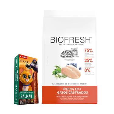 Imagem de Ração Biofresh Para Gatos Castrados Frango 7,5kg + surpresa