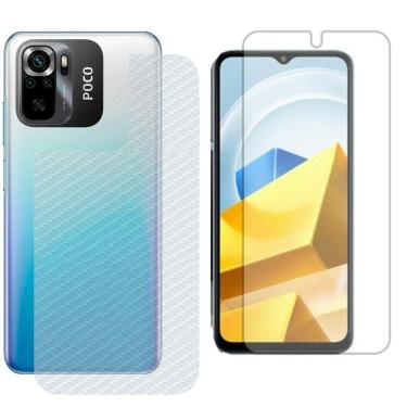 Imagem de Película Hidrogel + Adesivo Fibra De Carbono Para Poco M5s - Transparente