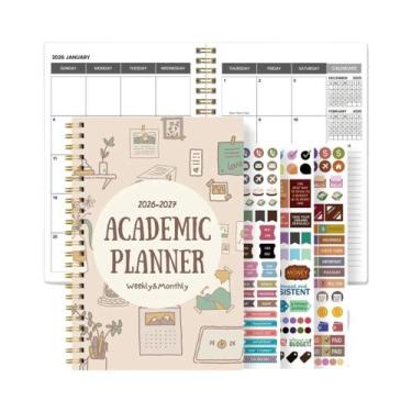 Imagem de Planejador Acadêmico A5 2026-2027, Organizador Semanal E Mensal, Cader