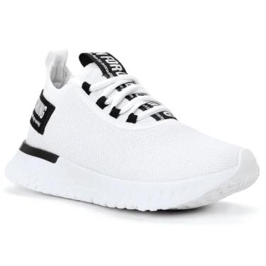 Imagem de Tênis Unissex Esportivo para Academia e Caminhada, Preto, Solado Antiderrapante, Leve e Confortável, Cano Baixo (BRANCO, BR, Adulto, Numérico, 38)