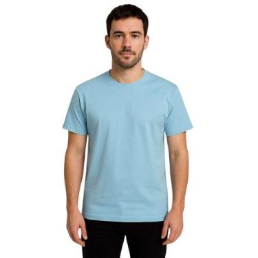 Imagem de Camiseta Básica Masculina 100% Algodão Lisa Premium Básica Casual Dia 