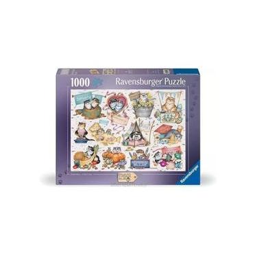 Imagem de Puzzle 1000 Peças Calendário dos Gatos Ravensburger 12001452