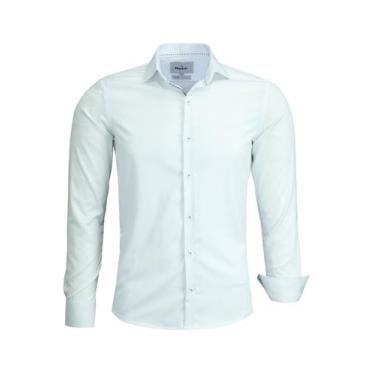 Imagem de Camisa Social Masculina Slim Acetinado Com Elastano Viscose de Bambu 1