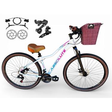 Imagem de Bicicleta Aro 29 Feminina Absolute Hera Vintage Retrô Shimano 21v Hidráulica Confortável Cesta-Feminino