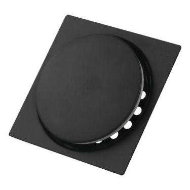 Imagem de Ralo Para Banheiro 10x10 Click Preto Fosco Inteligente - Aromatec