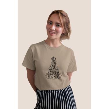 Imagem de Camiseta Católica Nossa Senhora Aparecida Feminina E Masculina Em Algo