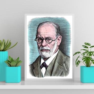 Imagem de Quadro Desenho Freud 33X24Cm