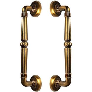 Imagem de Puxador Duplo Victoria 305mm Café Antigo Porta Pivotante - Maximametai