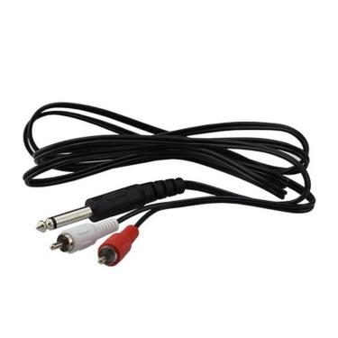 Imagem de Cabo P10 Macho Mono Para 2 X Plug Rca Macho 1,8m