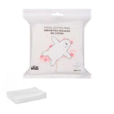 Imagem de Algodão para limpeza facial - 240 peças - urso sem curso polar - MINIS