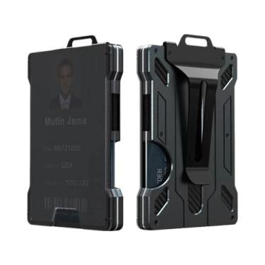 Imagem de Carteira Unissex Fina De Metal Com RFID Para Cartões De Crédito, Porta