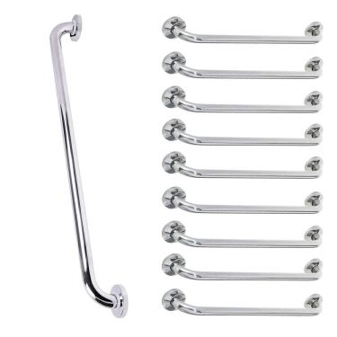 Imagem de Barra de Apoio Alca 80cm kit 9 Uni Acessibilidade Cadeirante Idoso Deficiente Box Banheiro Corrimao Corredor Seguranca