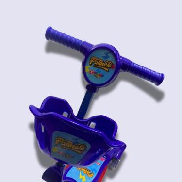 Imagem de Patinete Para Kids Com Luzes E Música Em Azul E Rosa De 3 Rodas - Kidd
