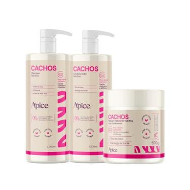 Imagem de Kit Shampoo, Condicionador e Máscara Cachos Profissional - Apice