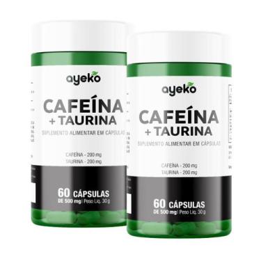 Imagem de 2X Termogênico Cafeína Com Taurina 200mg Rende 60 Doses - Ayeko