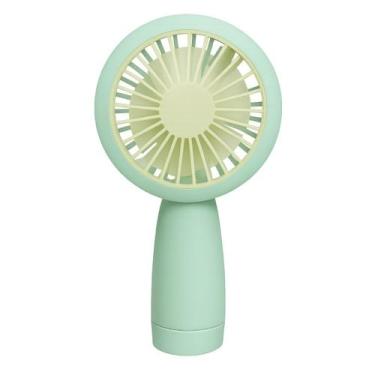 Imagem de Mini Ventilador de Mão C/ Led Portátil Extensão Cílios - Dexin, Verde