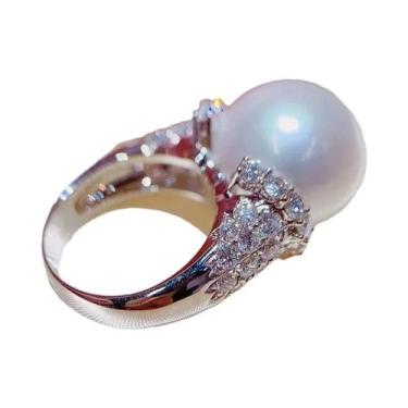 Imagem de Anéis De Pérola De Luxo Para Mulheres, Joias De Moda Para Casamento E 