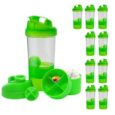 Imagem de Coqueteleira com Compartimento Suplementos Fit 500ml 12pcs - NEOPLAS, 