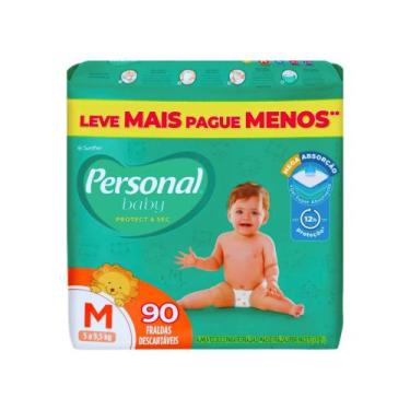 Imagem de Fralda Personal Giga 1 Pacote Tamanho M Com 90 Unidades de 5 a 9 kg