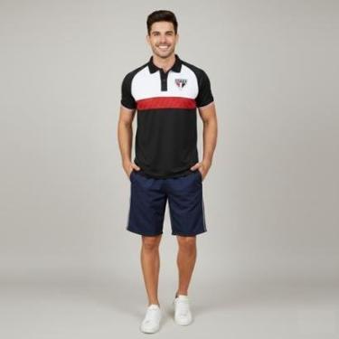Imagem de Camisa Camiseta Polo Masculina São Paulo FC Triple Oficial Licenciada-Masculino