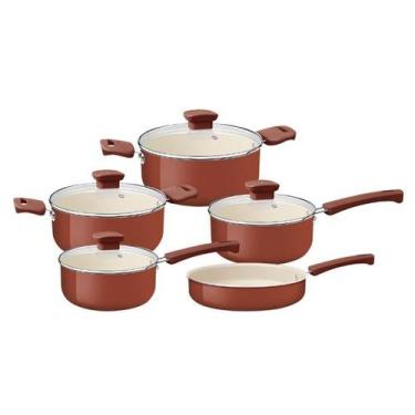 Imagem de Jogo Panelas Tramontina Veronese 5 Peças Alumínio Cerâmico