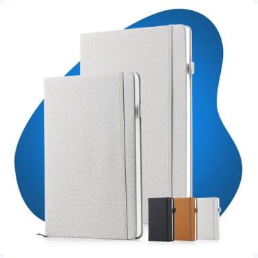 Imagem de Kit Caderneta Executivo A5 E A6 Com Pauta E Suporte Caneta - Hxt, Cinz