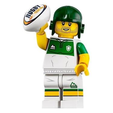 Imagem de Minifigura LEGO Minifigures Series 19 Rugby Player com bola - Gloome S