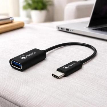 Imagem de Cabo Adaptador Usb Otg Tipo C Conector Para Pendrive Celular - Congrat