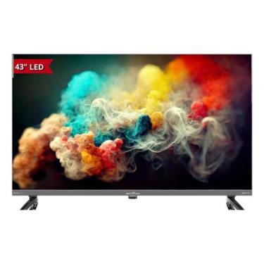 Imagem de Smart tv led 43 polegadas britânia com midiacast quadcore dolby audio 