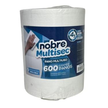 Imagem de Pano De Limpeza Multiuso Nobre 600 Panos Rolo 240 Mt Branco