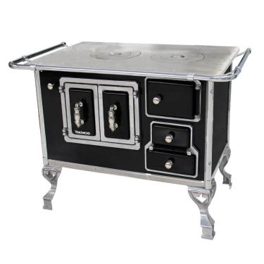 Imagem de Fogão a Lenha Tradicional Venâncio N°2 Preto Porta Dupla Sem Tampa Esquerdo 21784