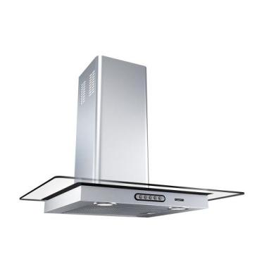 Imagem de Coifa de Parede 60cm Vidro Reto Duto Slim Fogatti Inox, 220V