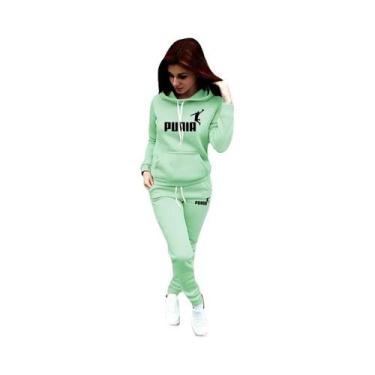 Imagem de Conjunto Esportivo Casual Feminino De Outono Inverno: Moletom Com Capu