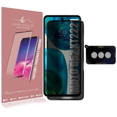 Imagem de Película Privacidade 3d + Pelelicula Câmera Para Moto G52 XT2221 6.6 -