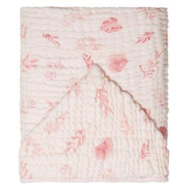 Imagem de Toalha De Banho Bebê Soft Com Capuz Folhagem Rosa Papi