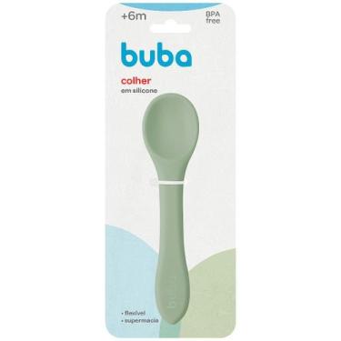 Imagem de Colher silicone buba 15644 verde para bebê