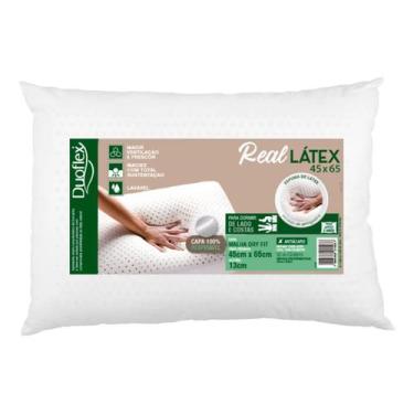 Imagem de Travesseiro Duoflex Real Látex Natural 45x65x13cm Cor Branco