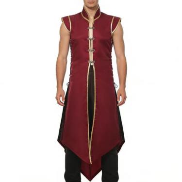 Imagem de Colete longo Viking Medieval Costume UniqKaliber para homens