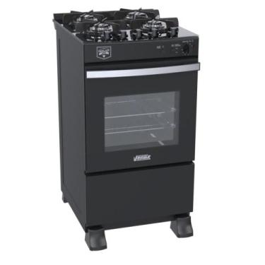Imagem de Fogao a Gas 4 Bocas Venax Gaudi Vetro Vitreo Preto, Preto, 220V