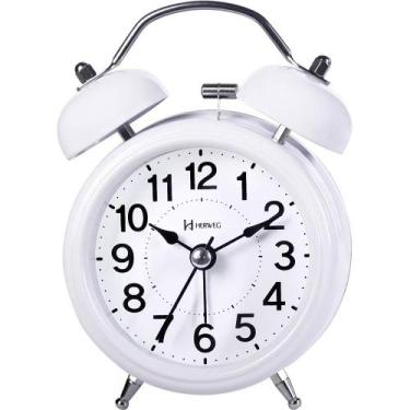 Imagem de Despertador Quartz Herweg Ref: 2707-021 Branco Campainha